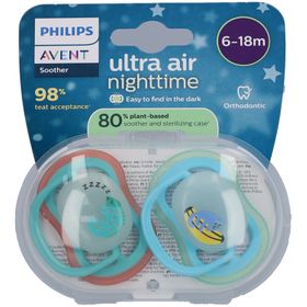 Philips Avent Sucette +6m Air Night singe/caméléon