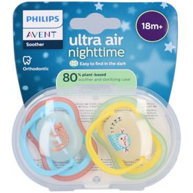 Philips Avent Sucette +18m Air Night singe/chat