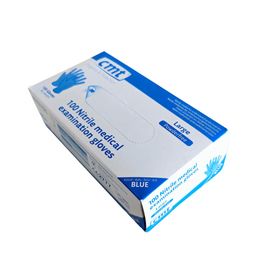 CMT Gants nitrile bleus non poudrés L