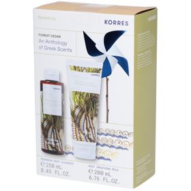 Korres Gel Douche Cèdre Forestier + Lait Corps Lissant