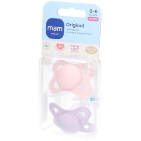 MAM Original Silicone Sucette 0-6 mois Pink