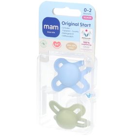 MAM Original Start Silicone Sucette 0-2 mois Blue