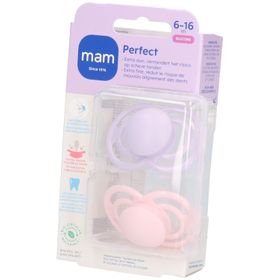 MAM Perfect Silicone Sucette 6-16 mois Pink
