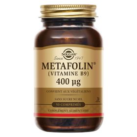 Solgar Metafolin® - Vitamine B9 - 400 µg - Maternité - 50 comprimés