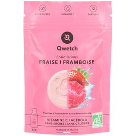 Qwetch Solid Drinks Bio x12 Fraise Framboise