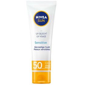 NIVEA Sun UV Crème Solaire Visage Peau Sensible SPF50