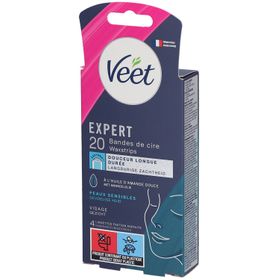 Veet Expert Bandes de Cire Visage Peau Sensible