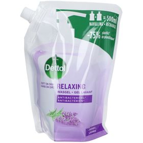 Dettol Relaxing Gel Lavant Antibactérien Lavande Recharge
