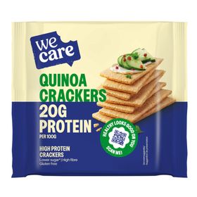 We Care Crackers quinoa riches en protéines sans gluten