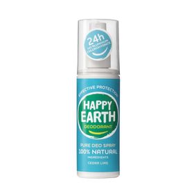 Happy Earth Spray déodorant 100% naturel Cèdre & Citron vert