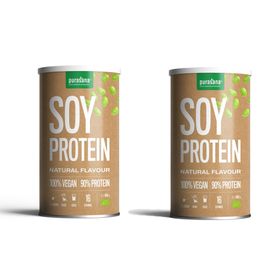 Vegan proteine 90 % soja natuur 400 g BIO x2