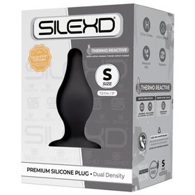 SilexD Plug Premium en Silicone Noir Small Modèle 2 (7,2 x 3,4 cm)