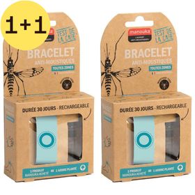 Manouka Bracelet Anti-Moustiques Uni Turquoise