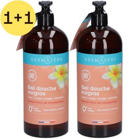 DERMASENS Gel douche surgras 3 en 1 Fleur de frangipanier 1L