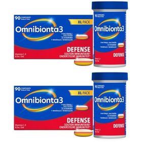 Omnibionta3 Defense | Immunité | Vitamine C, D & zinc | 3 mois x2