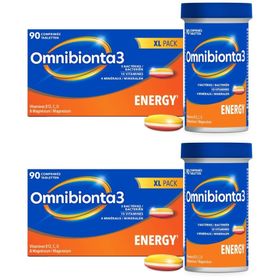 Omnibionta3 Énergie | Comprimés multivitaminés avec vitamines B12, C et magnésium | 3 mois