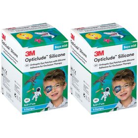 3M Opticlude™ Silicone Pansement Orthoptique Midi Boys 5,3cm x 7cm 2738PB50