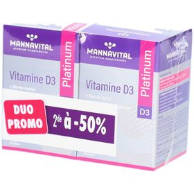 MannaVital Vitamine D3 PLATINUM   2 x  90 Caps Duopack 2de aan -50%