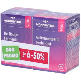 Mannavital Red Yeast Rice + Berberine Platinum Duopack 2e à -50 %