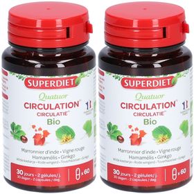 Superdiet Complex Circulation Marronnier d'Inde - Vigne rouge - Hamamélis - Ginkgo Bio