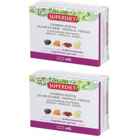 Superdiet Charbon végétal - Levure de bière - Propolis - Fenouil