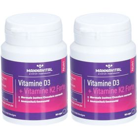 Mannavital Vitamine D3 + K2 Forte caps x2
