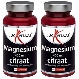 Lucovitaal Magnesium 400mg citraat 60tabletten x2