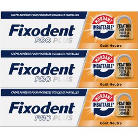 Fixodent Proplus Mordant imbattable - Crème adhésive pour prothèses totales et partielles