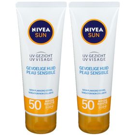 NIVEA Sun UV Crème Solaire Visage Peau Sensible SPF50