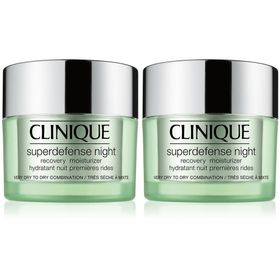 Clinique Superdefense™ Night Hydratant Nuit Premières Rides - Crème de Nuit Hydratante & Anti-Âge - Peaux Très Sèches à Mixtes