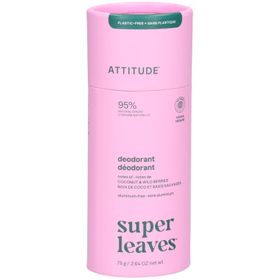 ATTITUDE Déodorant Super Leaves Noix de Coco et Fruits Sauvages Sans Plastique 75 g