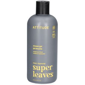 ATTITUDE Super Leaves Men Gel Douche Ambre et Agrumes 415 ml
