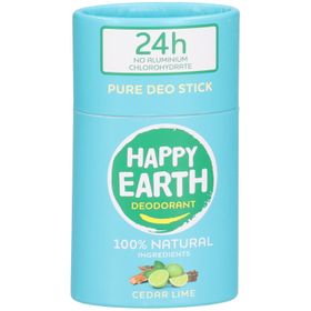 Happy Earth Déodorant Stick Cedar Lime