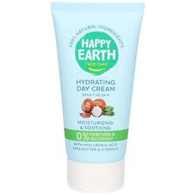 Happy Earth Crème de Jour Hydratante Intensive à l'Acide Hyaluronique
