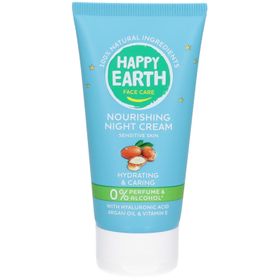 Happy Earth Crème de Nuit Nourrissante à l'Aloe Vera et aux Prébiotiques