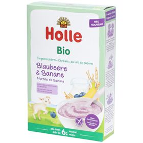 HOLLE Bio bouillie au lait myrtille + banane