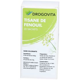 Drogovita Infusion graines de fenouil 20 sachets