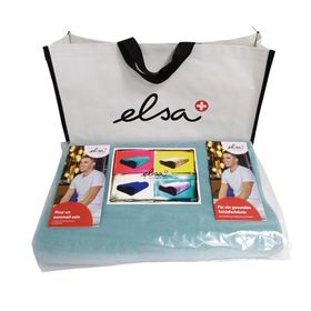 ELSA Coussin pour la nuque 50 x 11 cm Taie velours Bleu Clair