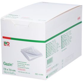GAZIN Compresses de gaze 7,5 x 7,5 cm 12 plis