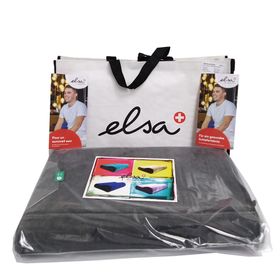 ELSA Coussin pour la nuque 50 x 11 cm Taie velours Antracite