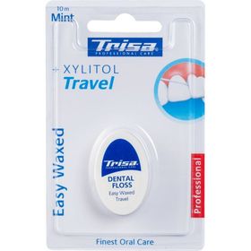 TRISA Fil Dentaire Easy Waxed Travel Menthe Xylitol 10 m