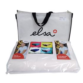 ELSA Coussin pour la nuque 50 x 11 cm Taie en coton blanc