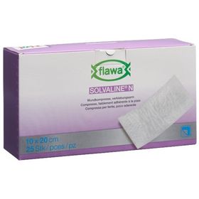 Flawa Solvaline N compresses stériles 10x20 cm, 25 pcs