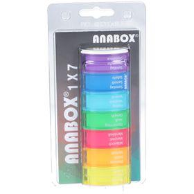Anabox boîte à médicaments 1x7 couleurs assorties