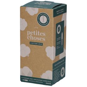 LES PETITES CHOSES Tampons en coton bio avec applicateur Super Plus
