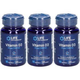 LIFE EXTENSION® Vitamine D3 25µg (1000 U.I.)