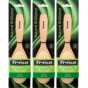 TRISA Natural Brillance Brosse pneumatique pics en bois
