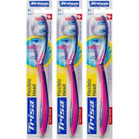 TRISA Brosse à dents dure à tête flexible