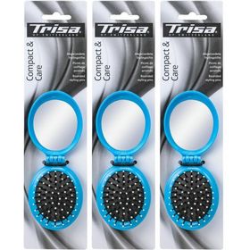 TRISA Basic Brosse à cheveux pliable et son miroir