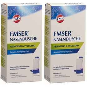 EMSER® douche nasale + 4 sachets de sel de rinçage nasal